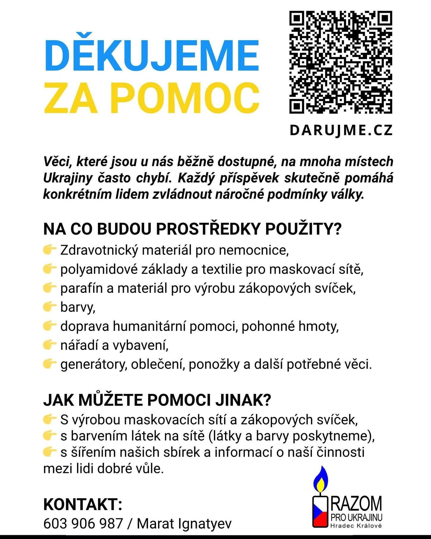 Thank you for helping Ukraine with medical supplies and humanitarian aid.