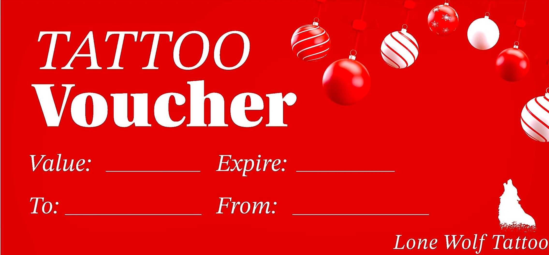 Voucher holiday Christmas tattoo gifts piercings micro realism tattoos