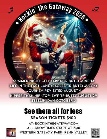 Poster with Santa Claus. For season pass to concert 2026