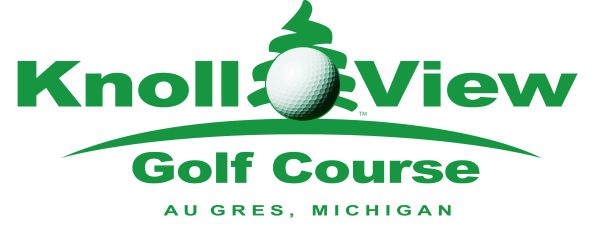 Logo of Knoll View Golf Course in Au Gres, Michigan.