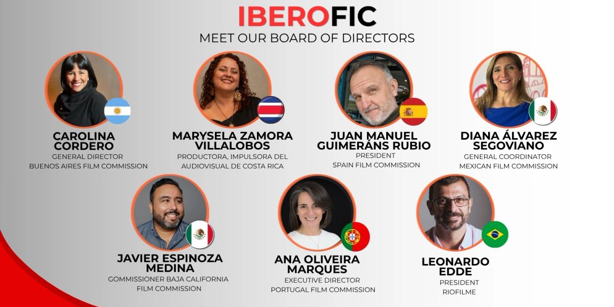 Directiva de IBEROFIC con líderes de comisiones de cine de varios países.