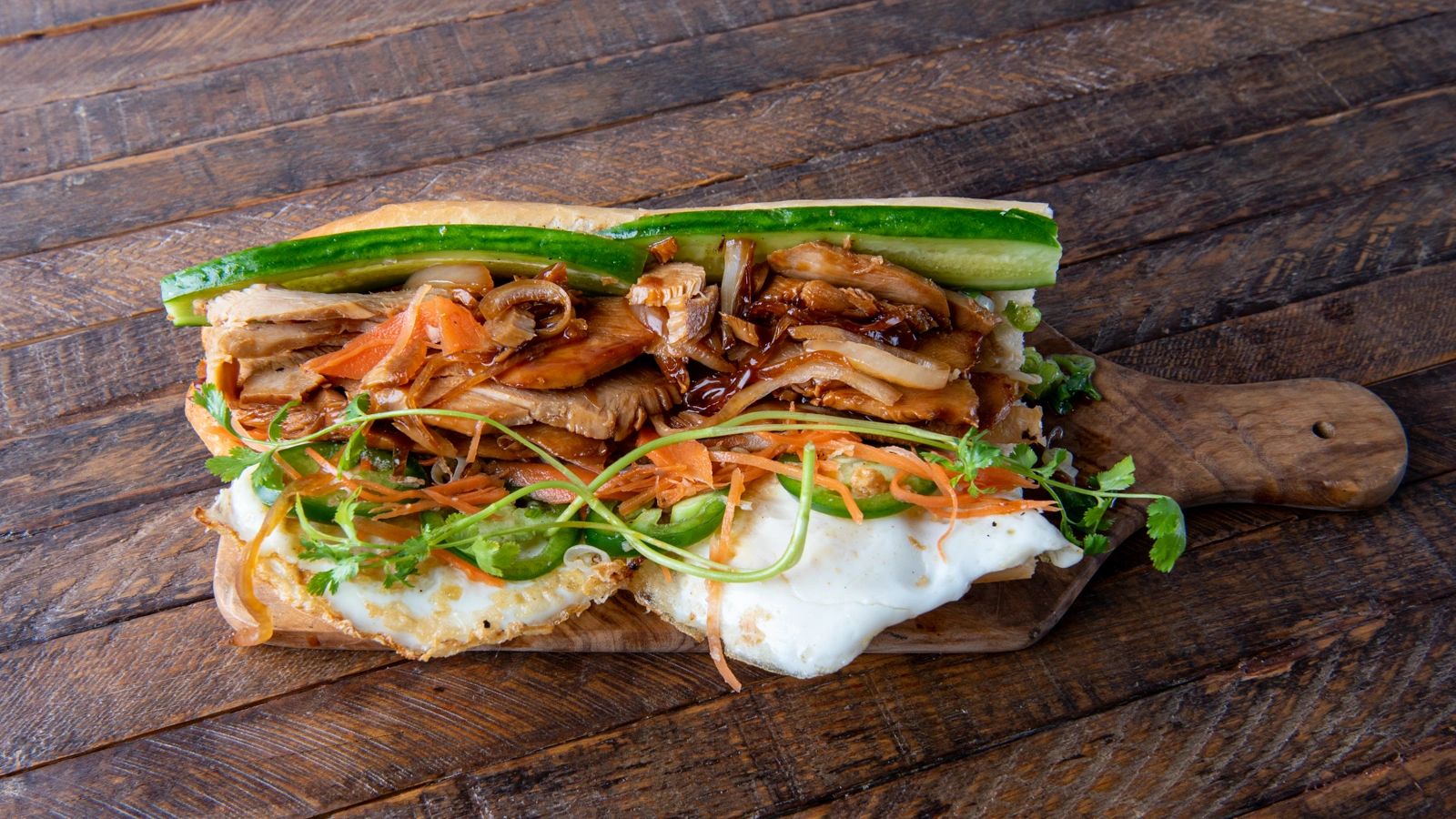 Chicken Egg Banh Mi Sandwich