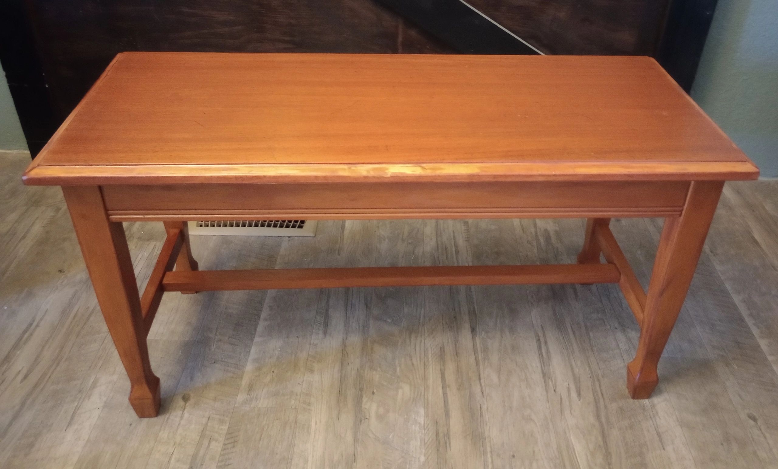 Recently completed restoration for the Wilbur D. May Museum. A piano bench from the 1960's that belo