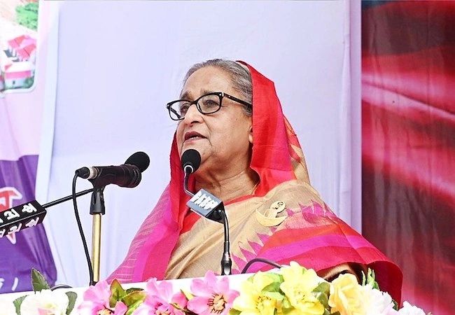 Sheikh Hasina in Gopalganj Kotalipara, 2023. (Photo: Courtesy of Wikimedia Commons) Sheikh Hasina in Gopalganj Kotalipara, 2023. (Photo: Courtesy of Wikimedia Commons)