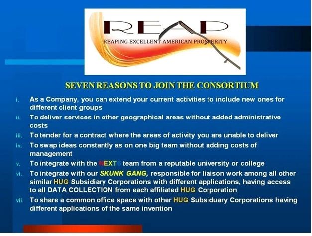 Reasons to join the REAP consortium for business growth and collaboration.