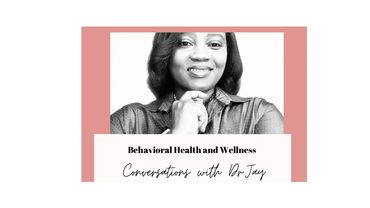 Portrait of Dr. Jay promoting behavioral health conversations.