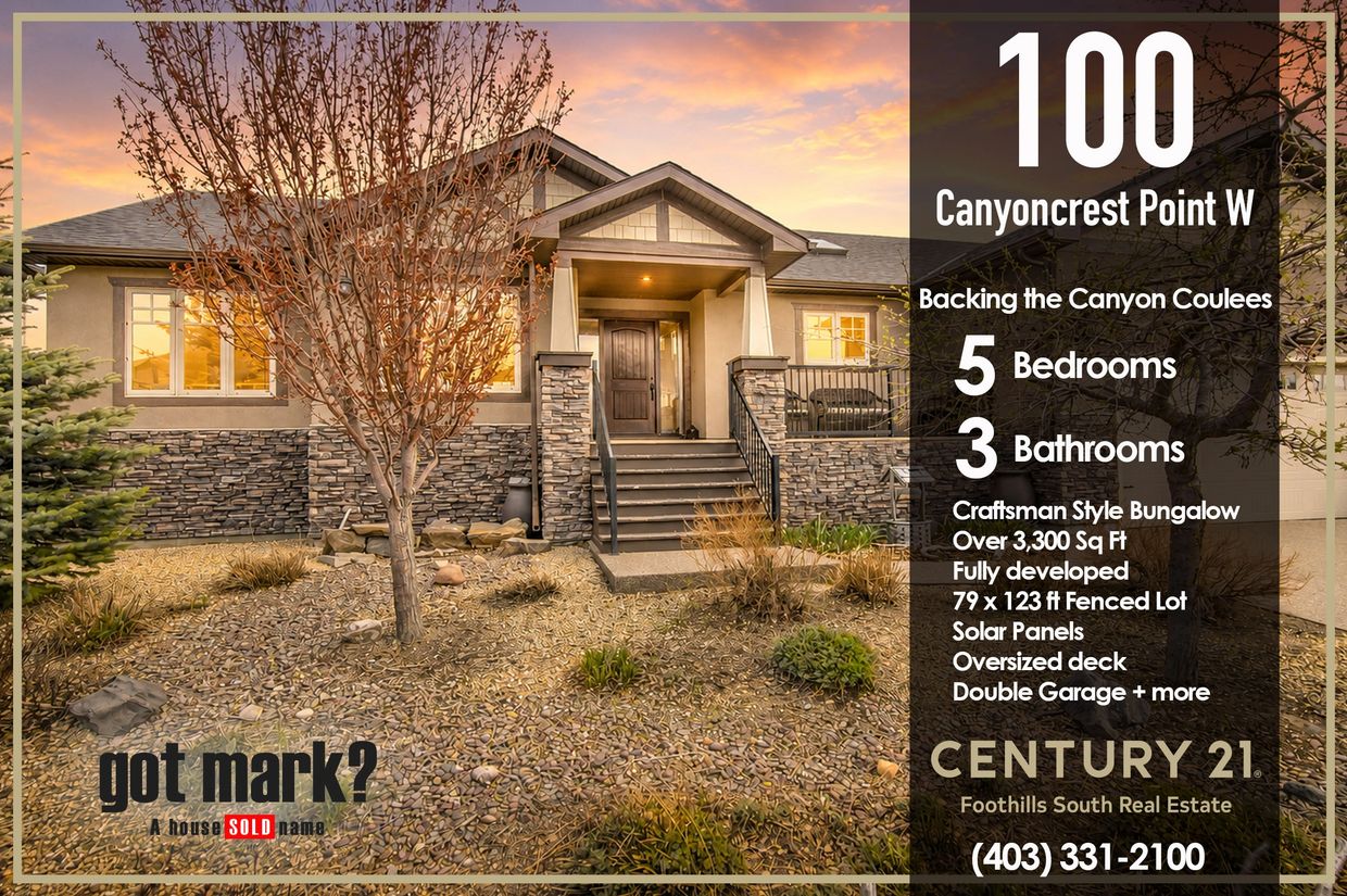 Craftsman style bungalow with 5 bedrooms and 3 bathrooms at 100 Canyoncrest Point W.