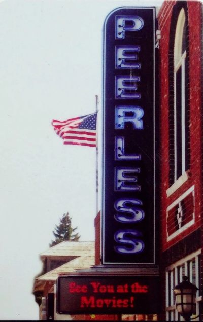 Peerless Theatre Neon Sign with Marquee