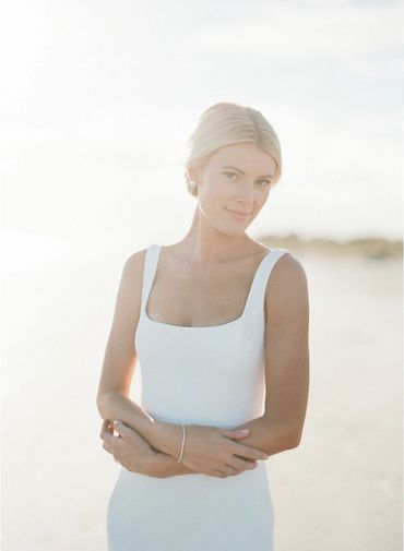 long lasting bridal hairstyle for Charleston wedding day
