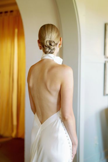 elegant bridal updo Charleston wedding hair stylist
