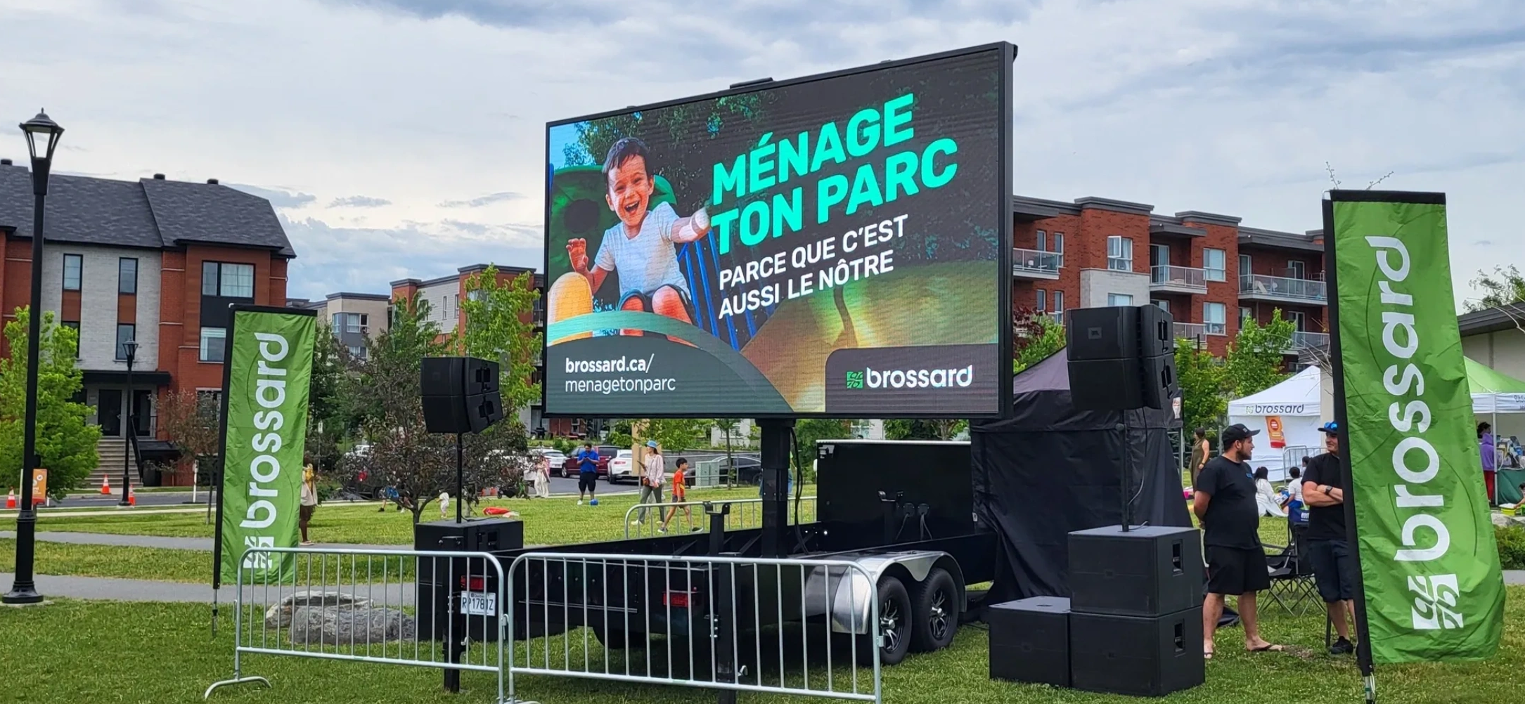 Mobile led screen for municipal event