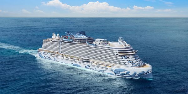 Norwegian Prima Cruise Ship sailing on the ocean
