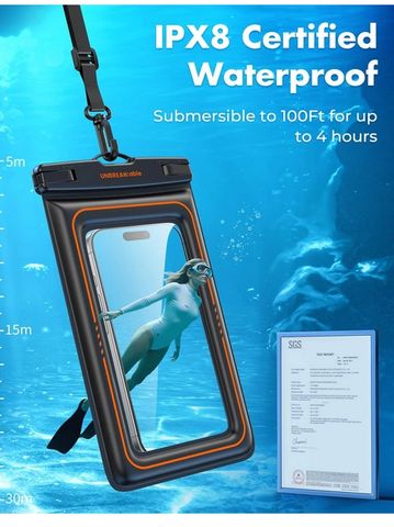 UNBREAKcable Floating Waterproof Phone Pouch 2 Pack, IPX8 Waterproof Phone Case