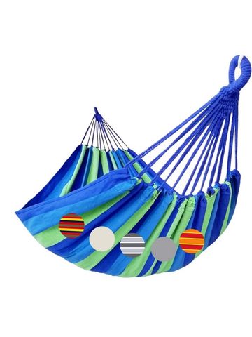 2-Person Double Hammock 
Extra Large 220x160cm Total Length 330c
500lb Load 
Canvas Cotton Hammock 