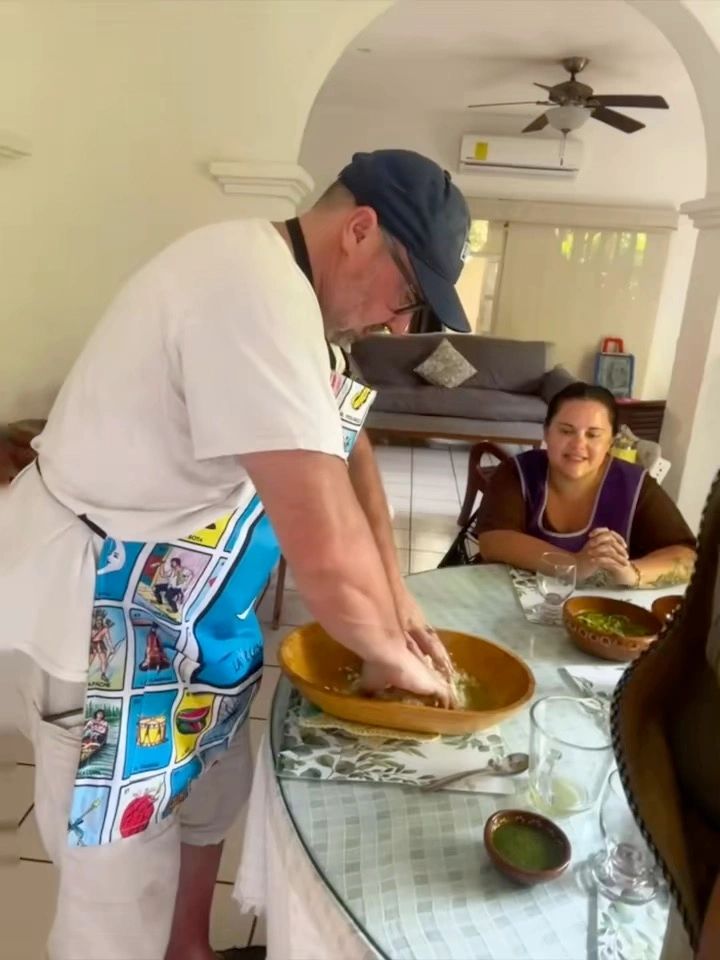 Amasado de la masa de maíz 