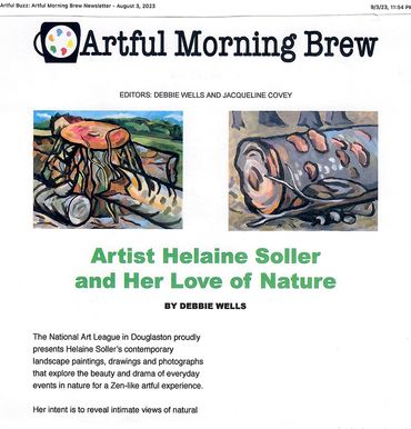 Artful Buzz: Artful Morning Brew 2023 review “Artist Helaine Soller and Her Love of Nature”