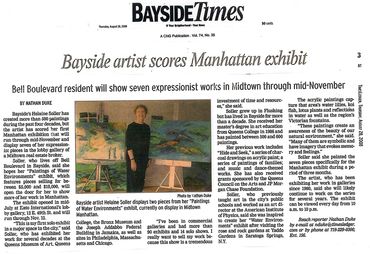 Bayside Times 2008 review “Bayside artist scores Manhattan exhibit”
