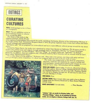 Daily News Outings 1994 review “Curating Cultures”