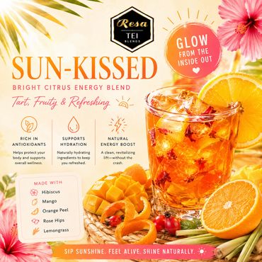 Refreshing sun-kissed bright citrus energy blend iced tea with natural ingredients.