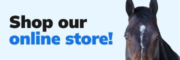 Online pharmacy graphic with a horse