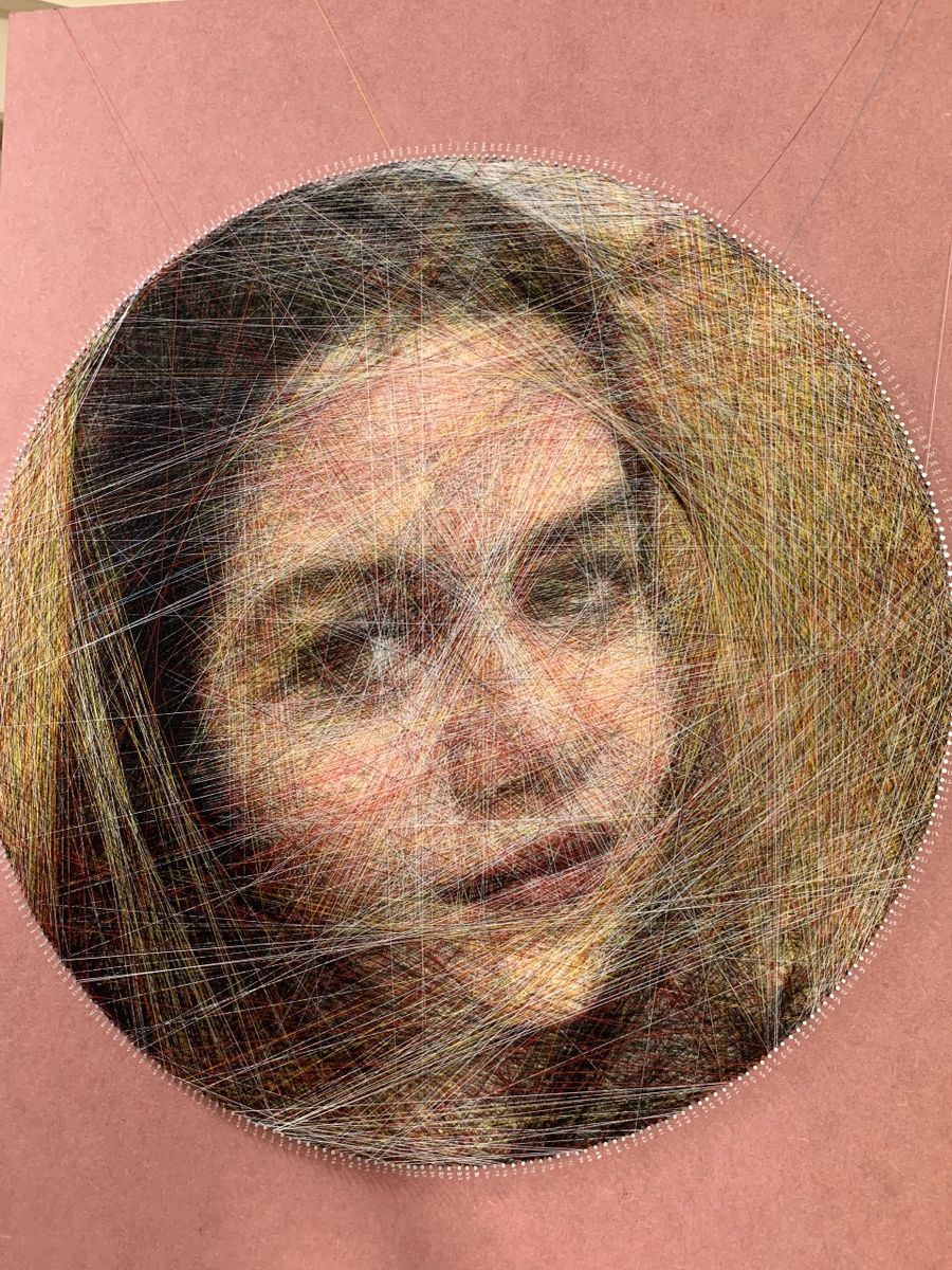 Colored String Portrait