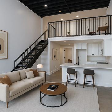 Interior two-story BLACK GOLD CONDOS & LOFTS IN SKIATOOK 