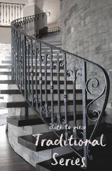 Traditionally hand forged hand railing 