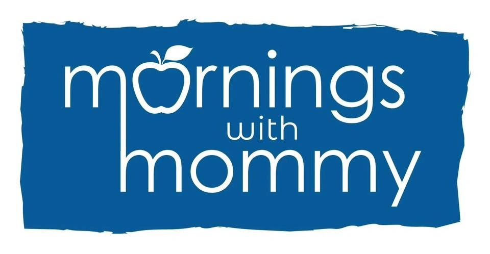 Logo of 'Mornings with Mommy' featuring a stylized apple.