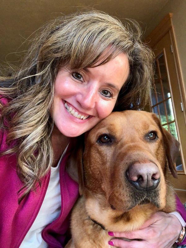 Door County Therapy Dog Teams, Inc. board member Julie LaLuzerne and her dog Blitzen.