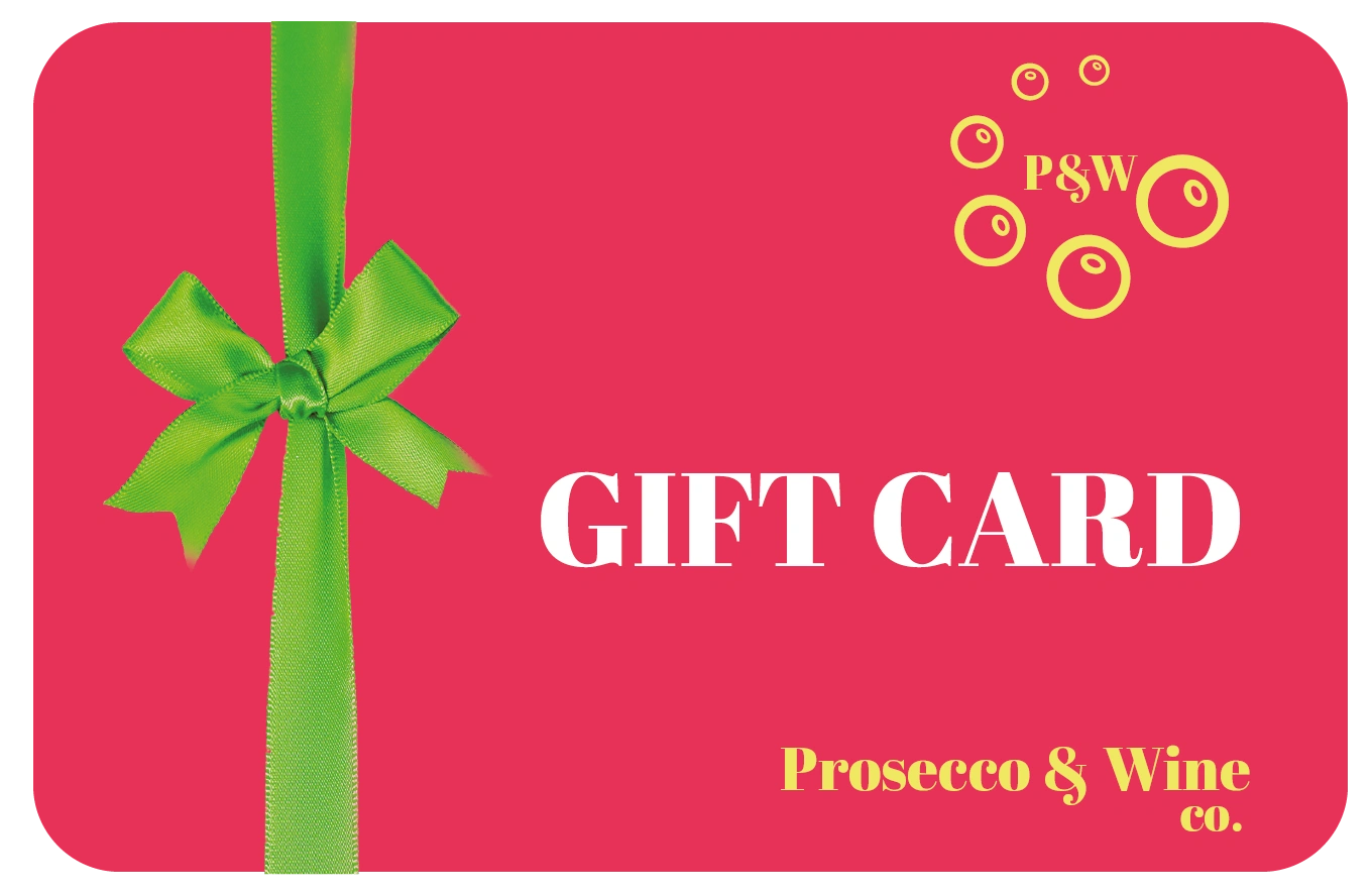 Prosecco and Wine Gift Cards, from £10 to £50  for a sparkling gift.