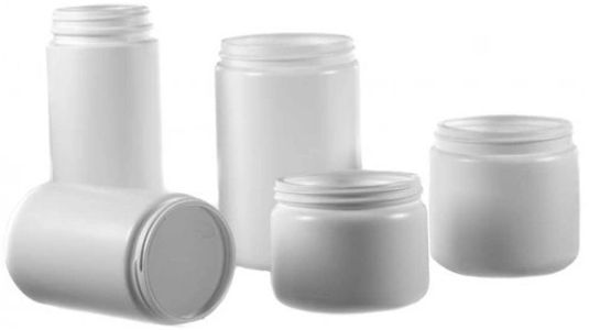 HDPE Supplement Powder Containers White