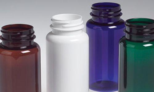 PET and HDPE bottles for pill based products.