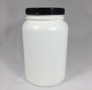 1 GALLON NO LABEL PANEL 120MM WIDE MOUTH HDPE CANISTER   