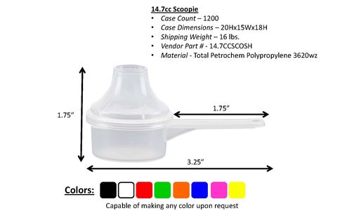 15cc and 15ml plastic scoop with funnel for pouring supplement powders