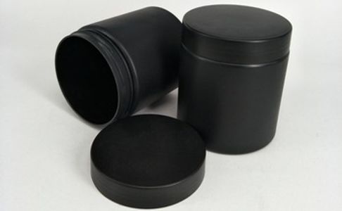 PET Supplement Powder Containers Black