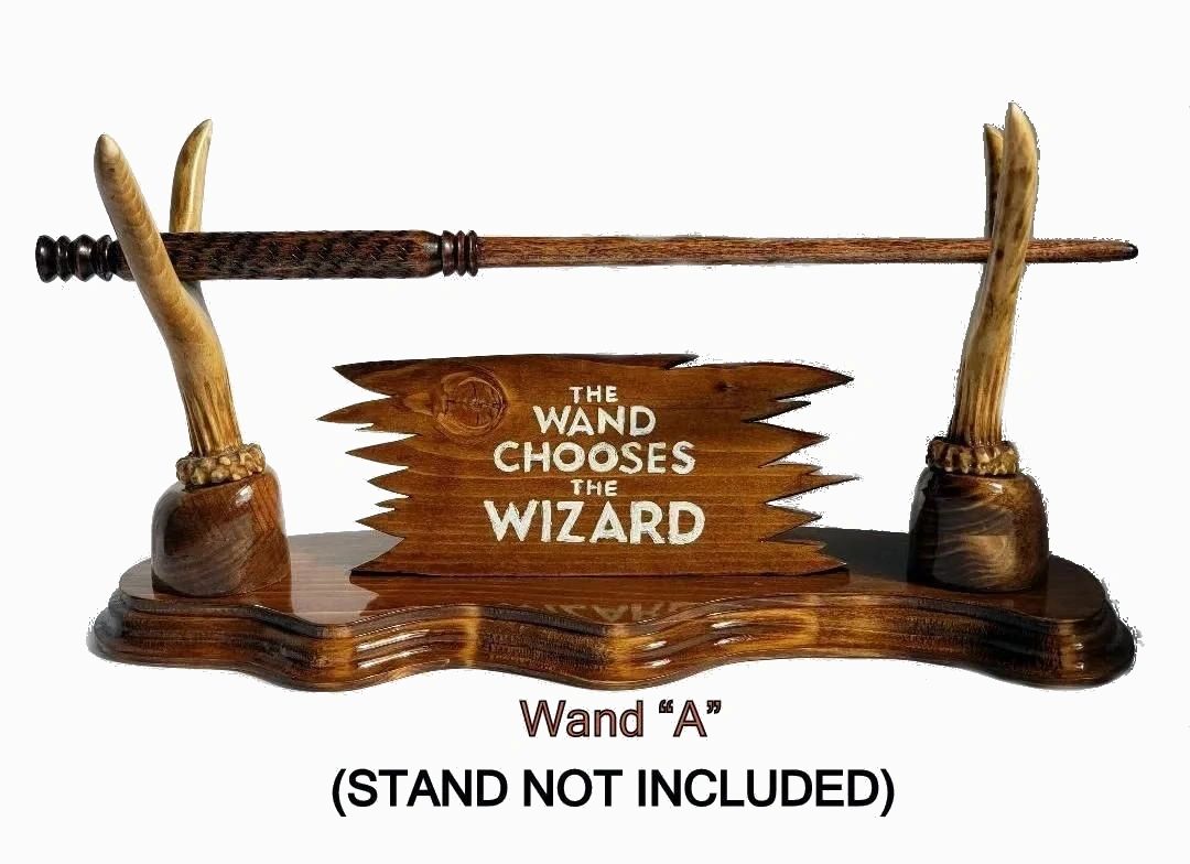 15.5" Matriarch Hand Turned Mahoe Wood Magic Wand Witch Wizard w/ Storage Bag