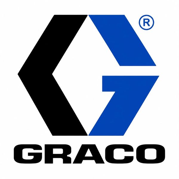 Logo de GRACO en azul y negro.
