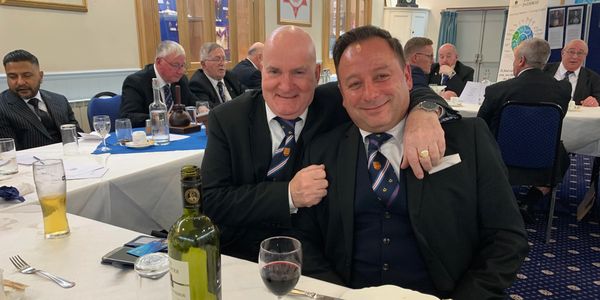 Freemasons enjoying the festive board