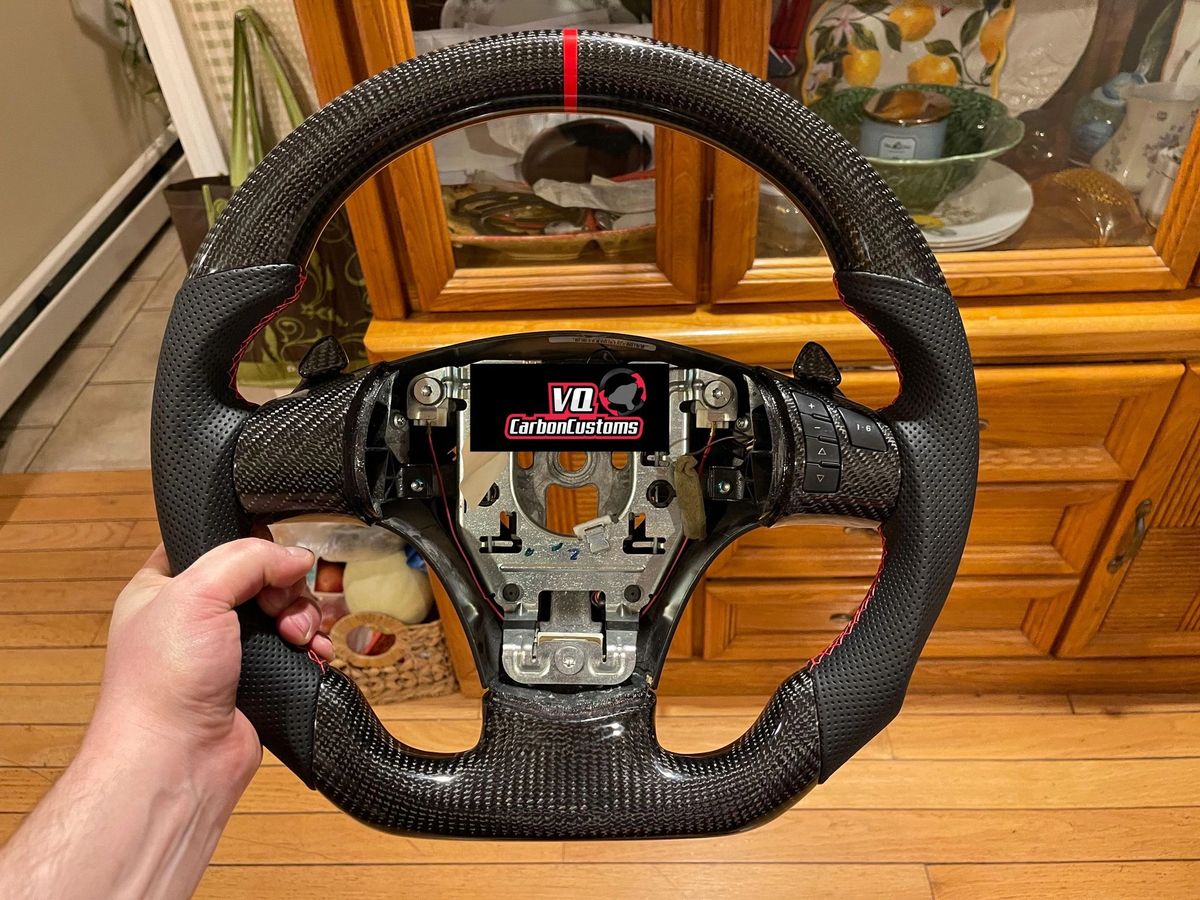 IN STOCK c6 corvette black leather carbon fiber steering wheel