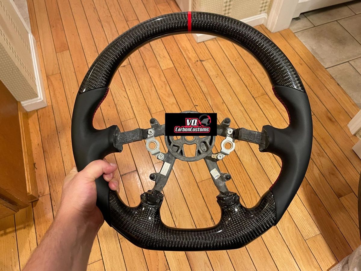 IN STOCK c5 corvette smooth black leather carbon fiber steering wheel