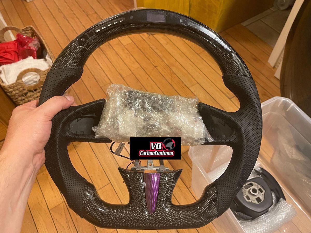 in stock q50 led carbon fiber steering wheel