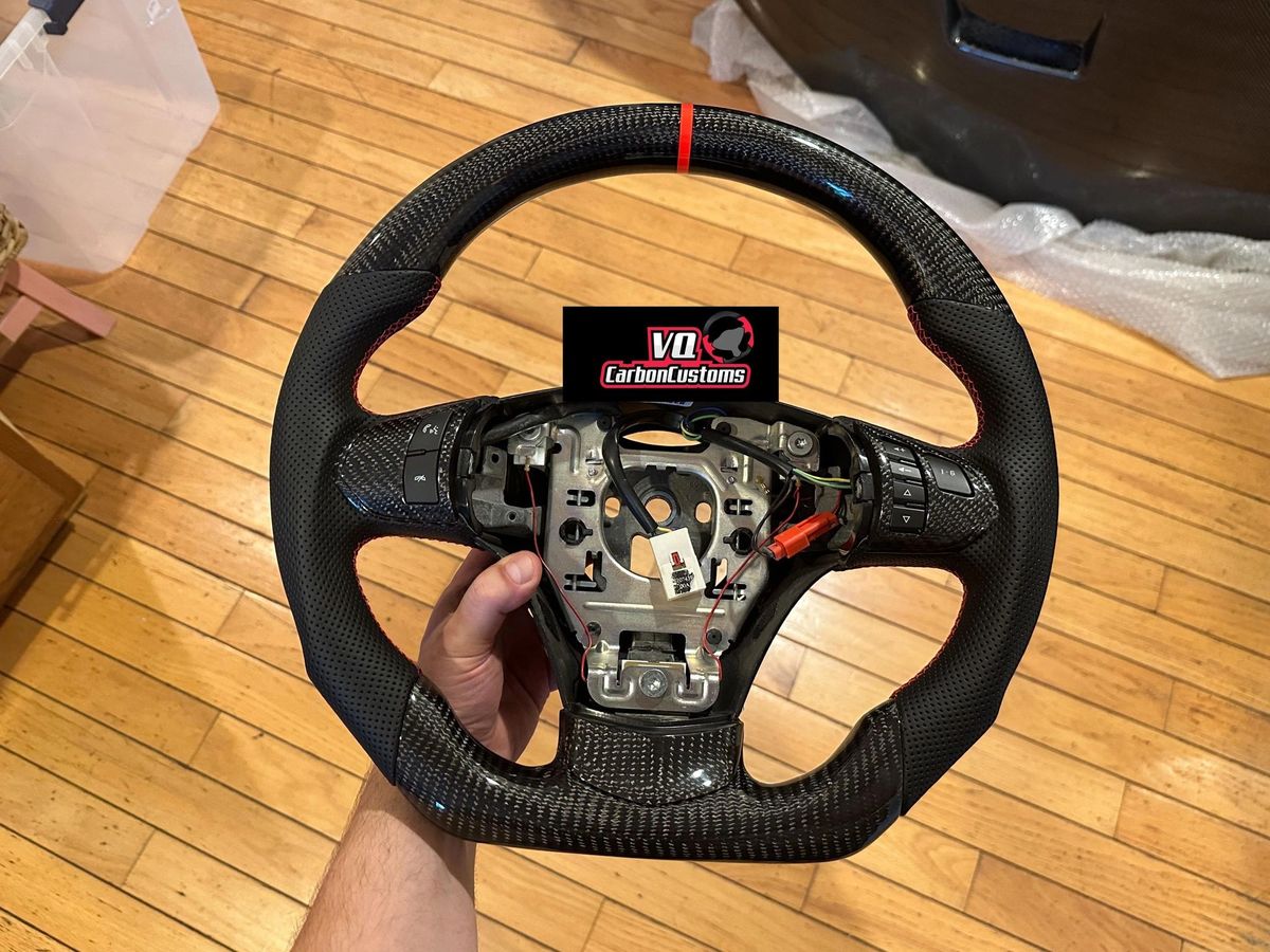 in stock 2012+ c6 corvette black leather Carbon Fiber Steering Wheel