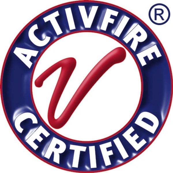 Blue and red circular badge with 'Activfire Certified' text.