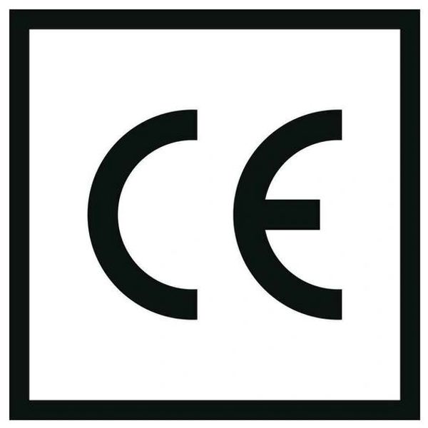 Black CE mark inside a square on a white background.