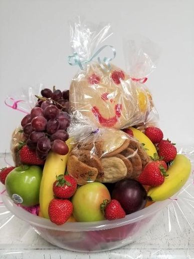 Happy Face Fresh Fruit gift basket