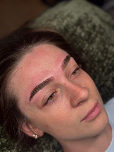 Brow lamination and brow wax columbus ms esthetican Skin Deep Esthetics