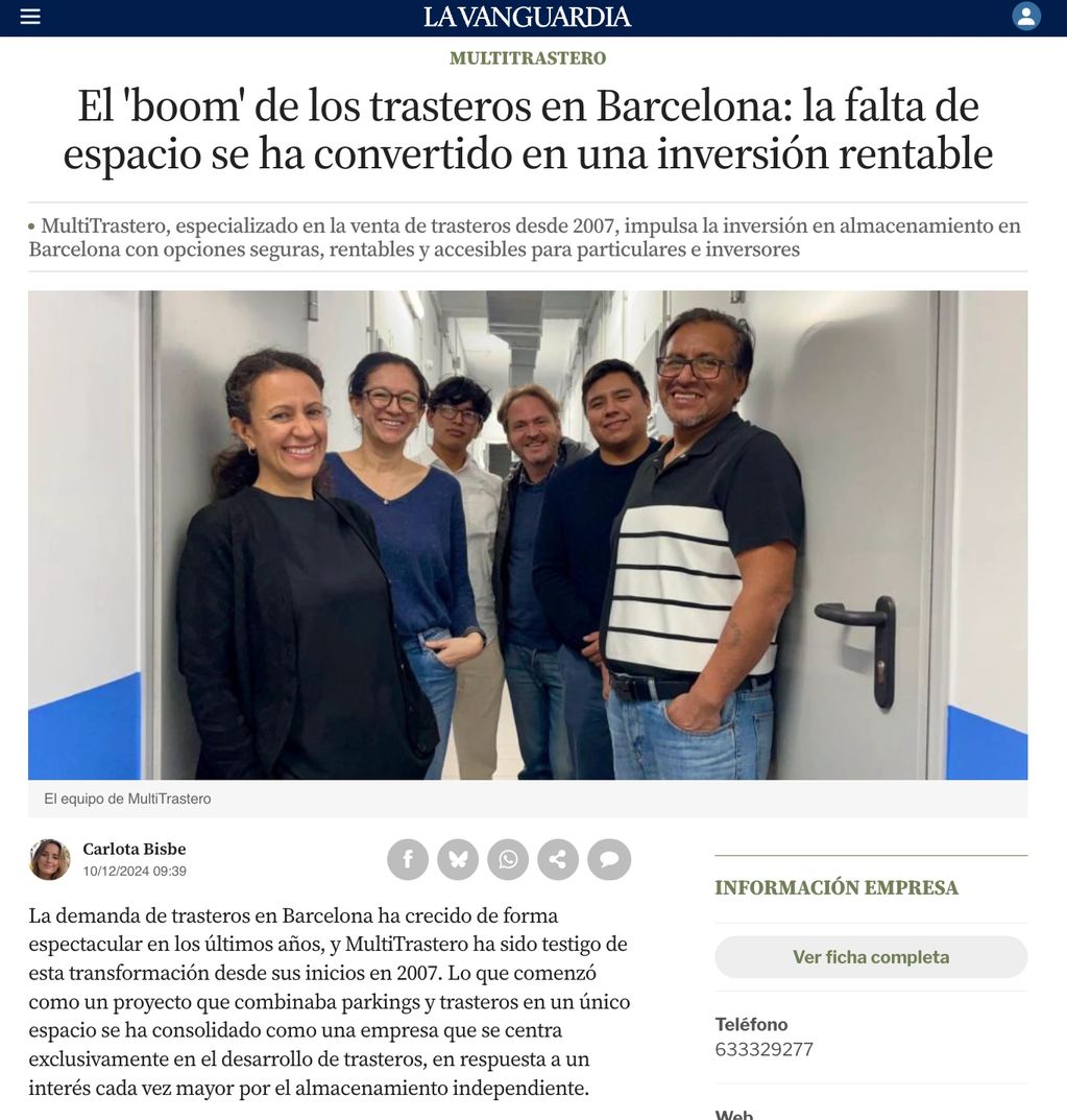 MultiTrastero en La Vanguardia