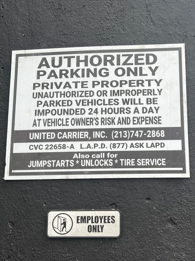 Private property impound towing