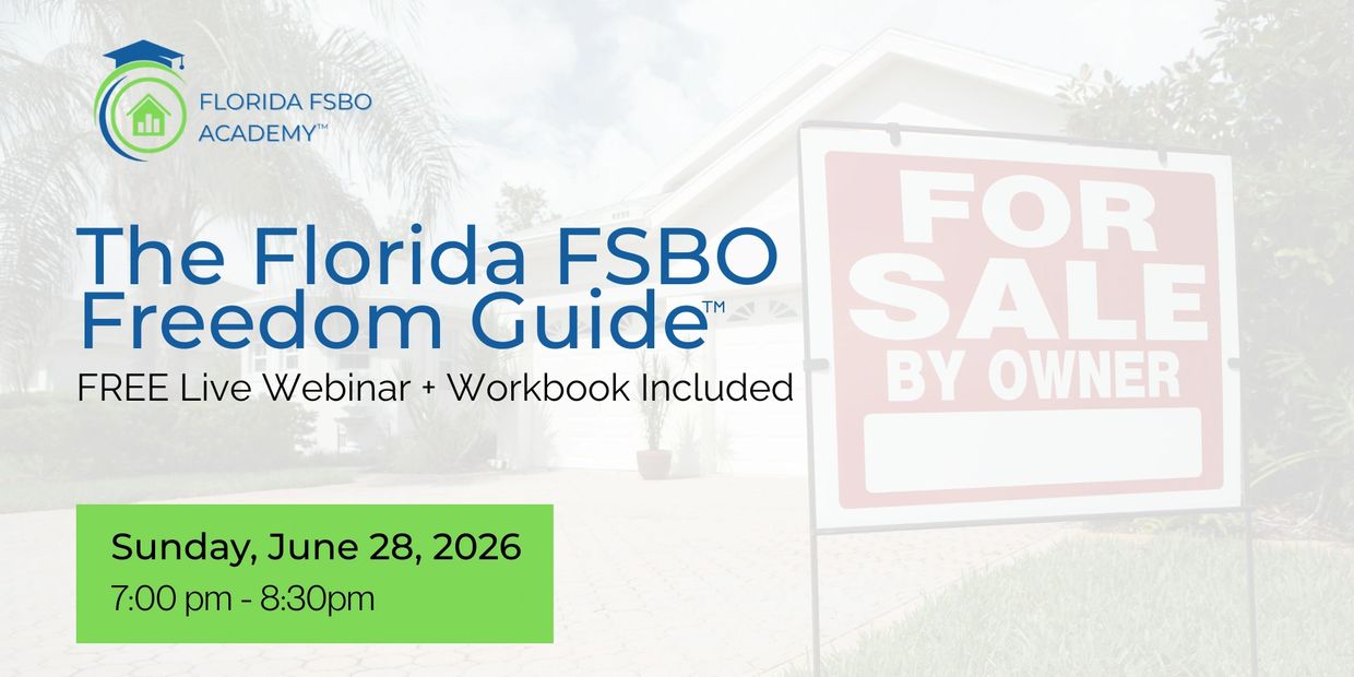 The Florida FSBO Freedom Guide is a live webinar for Florida homeowners who want to learn how to sel