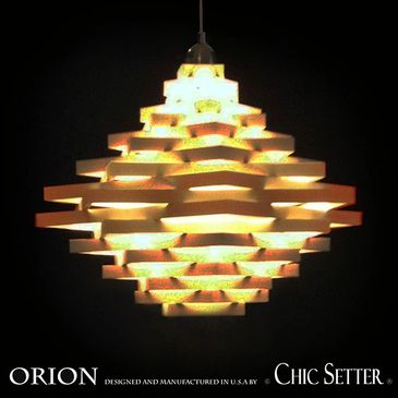 ORION, Light Fixture, Modern Chandelier, Designed & Made in USA by CHIC SETTER